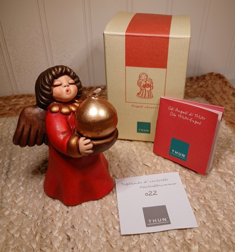 Rara statuina angelo rosso